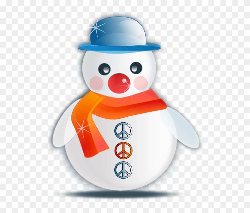 Snowman Glossy Christmas Xmas Peace Symbol Sign Coloring - Christmas Symbols Snowman #670140