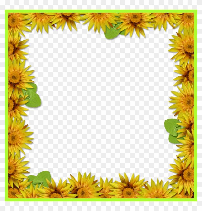 Sun Flower Sunflower Frame Png Incredible Bie Arrow - Sunflower Border Design #670234