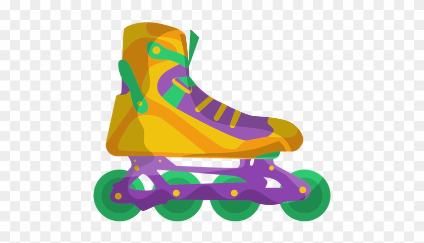 Yellow Roller Skate Shoe Transparent Png - Roller Skates #670380