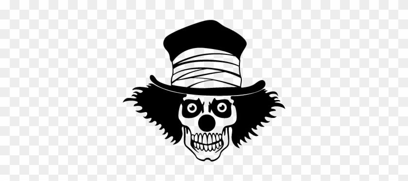 Clown Skull With Hat Clip Art - Stencil #670394