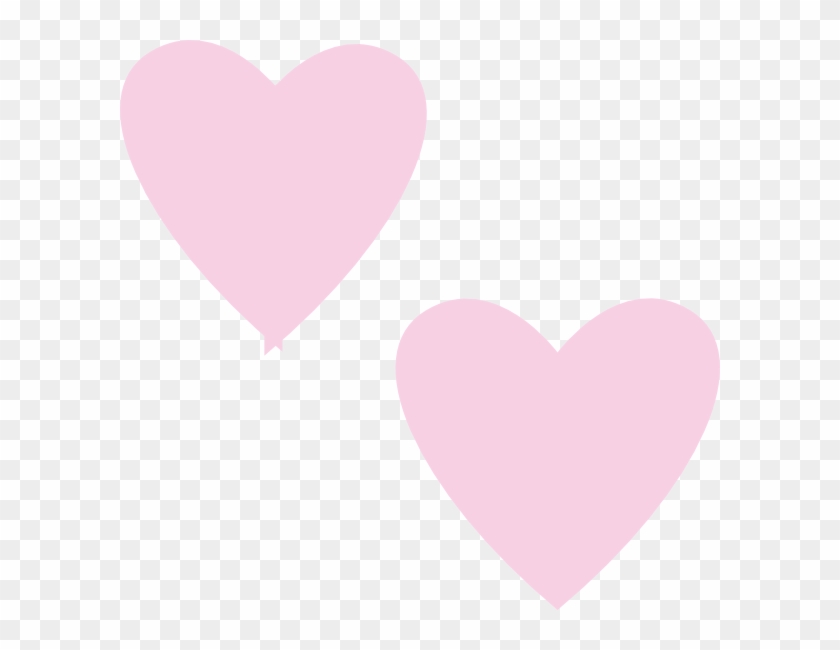 Light Pink Double Hearts Clip Art At Clker Com Vector - Light Pink Hearts Transparent Png #670525