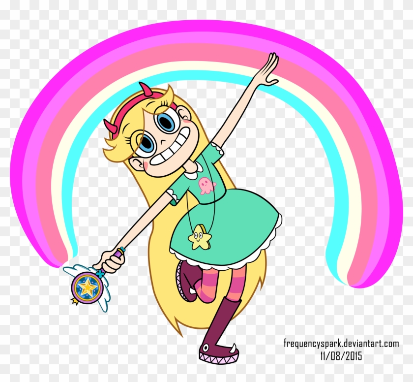 Star Butterfly Happy / Rainbow Vector By Sparxyz - Star Butterfly #670570