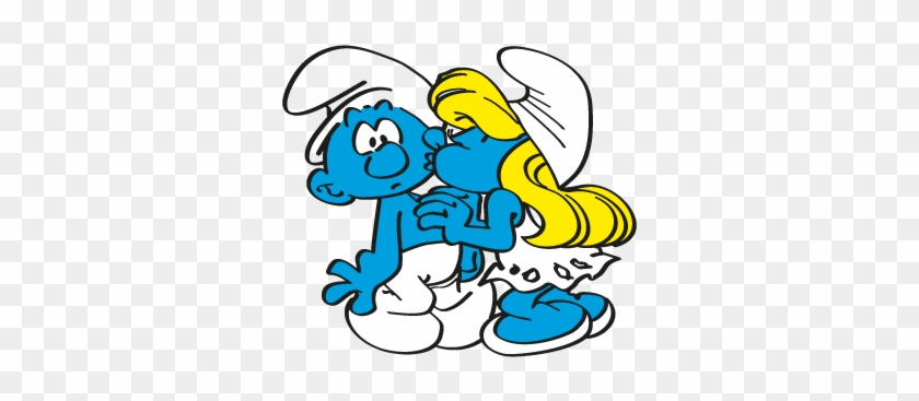 Smurf Stroumfaki Vector Logo - Smurf Kiss #670605