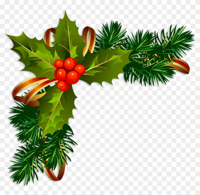 Sapins Branches De Sapins Christmas Tree Abeto Con - Christmas Corner Frame Png #670812