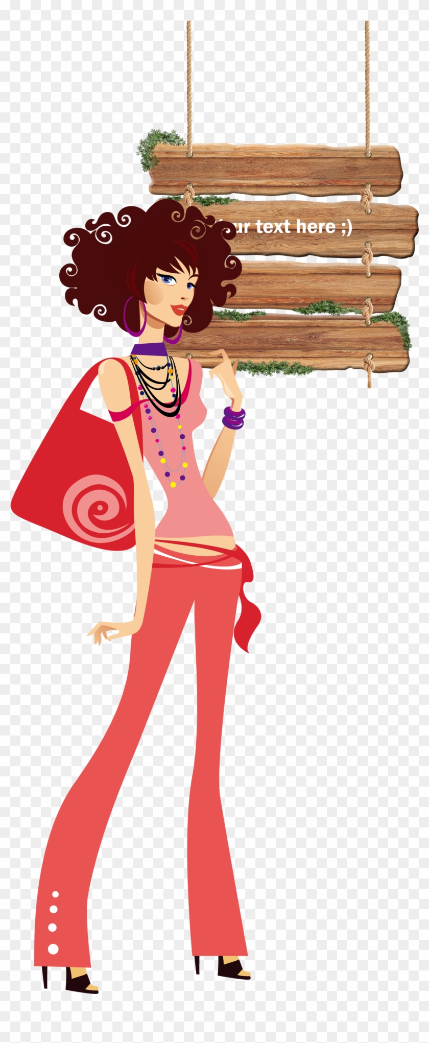 Shopping Fashion Girl Clip Art - 2011 #671171