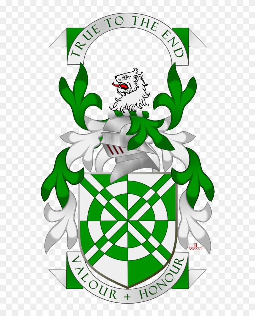 Per Gyrony Vert And Argent A Fillet Saltire Throughout, - Illustration #671287
