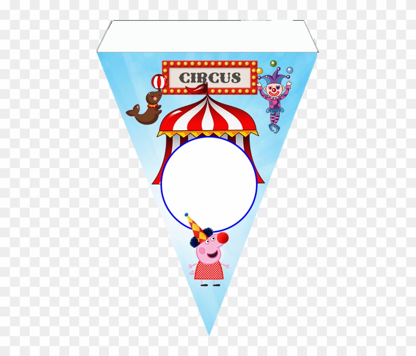 Peppa Pig En El Circo - Banderines De Circo Para Imprimir #671330