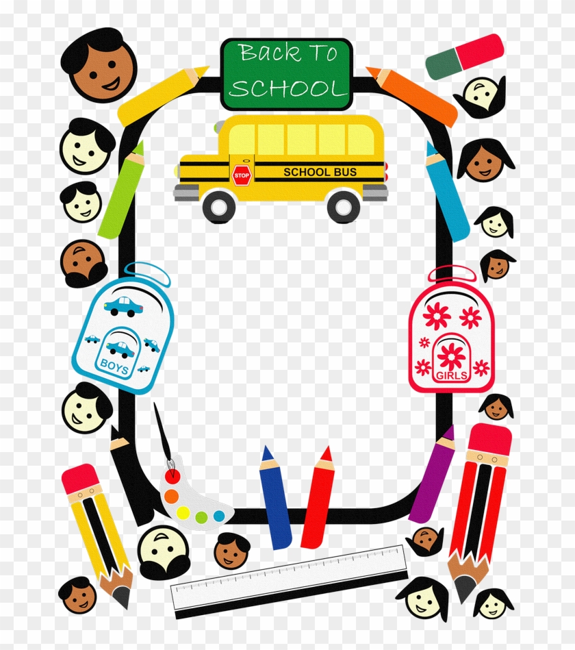 Frame Escolar Png - Ride To School Borders #671661