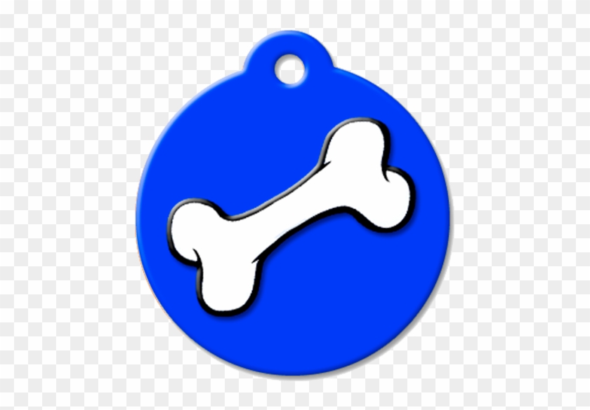 Dog Bone Pet Id Tag Classics Bone Deep Blue By Barkcode - Bone Qr Code Pet Id Tag By Barkcode - Blue - 1.25" #671783