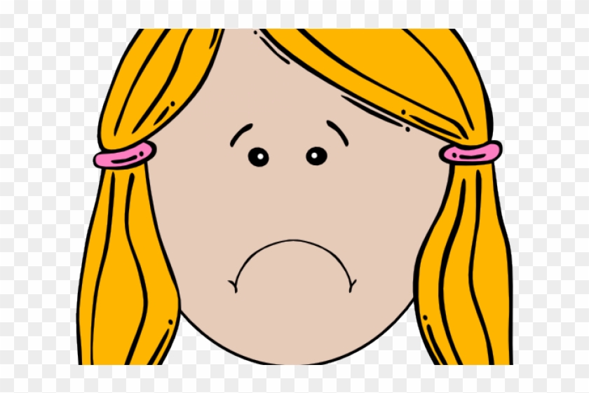 Unhappy Cliparts - Cartoon Girl Face #672064