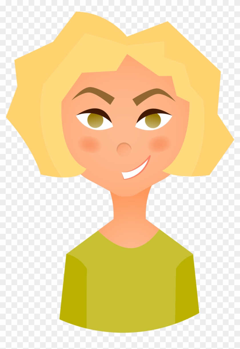 Blond Hairstyle Girl Clip Art - Blond Hairstyle Girl Clip Art #672225
