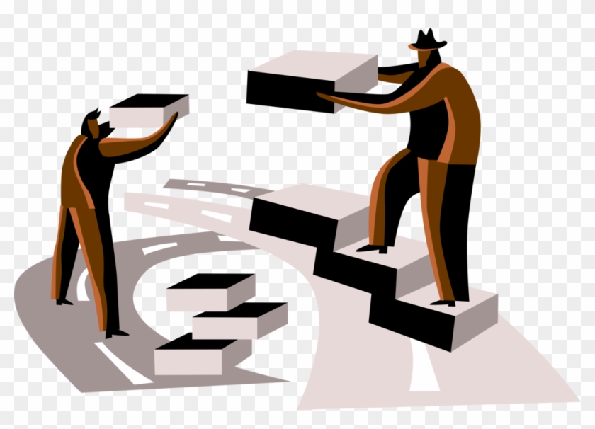 Vector Illustration Of Business Colleagues Use Teamwork - Vector Illustration Of Business Colleagues Use Teamwork #672236