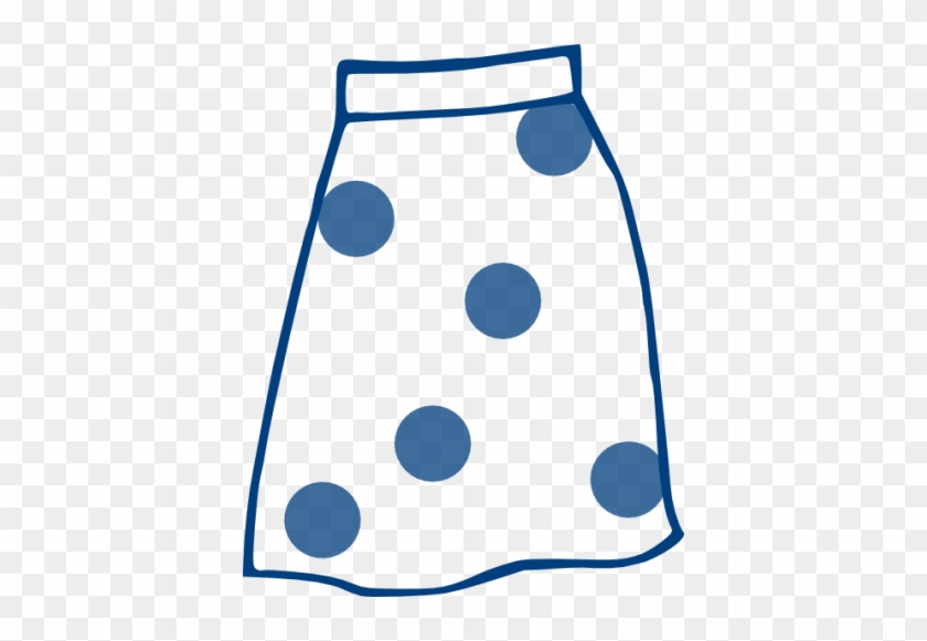 Blue Dot Skirt Clip Art At Clker Com Vector Clip Art - Free Clip Art Skirt #672243