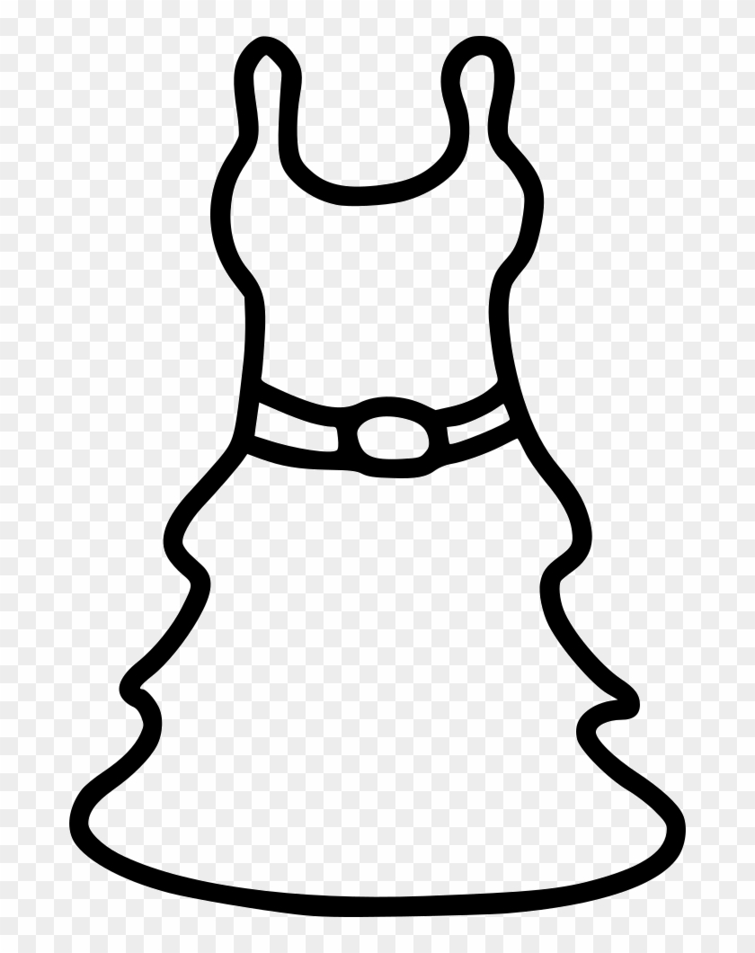 Gown Prom Dress Girl Skirt Angel Svg Png Icon Free - Vestido Para Colorear #672309