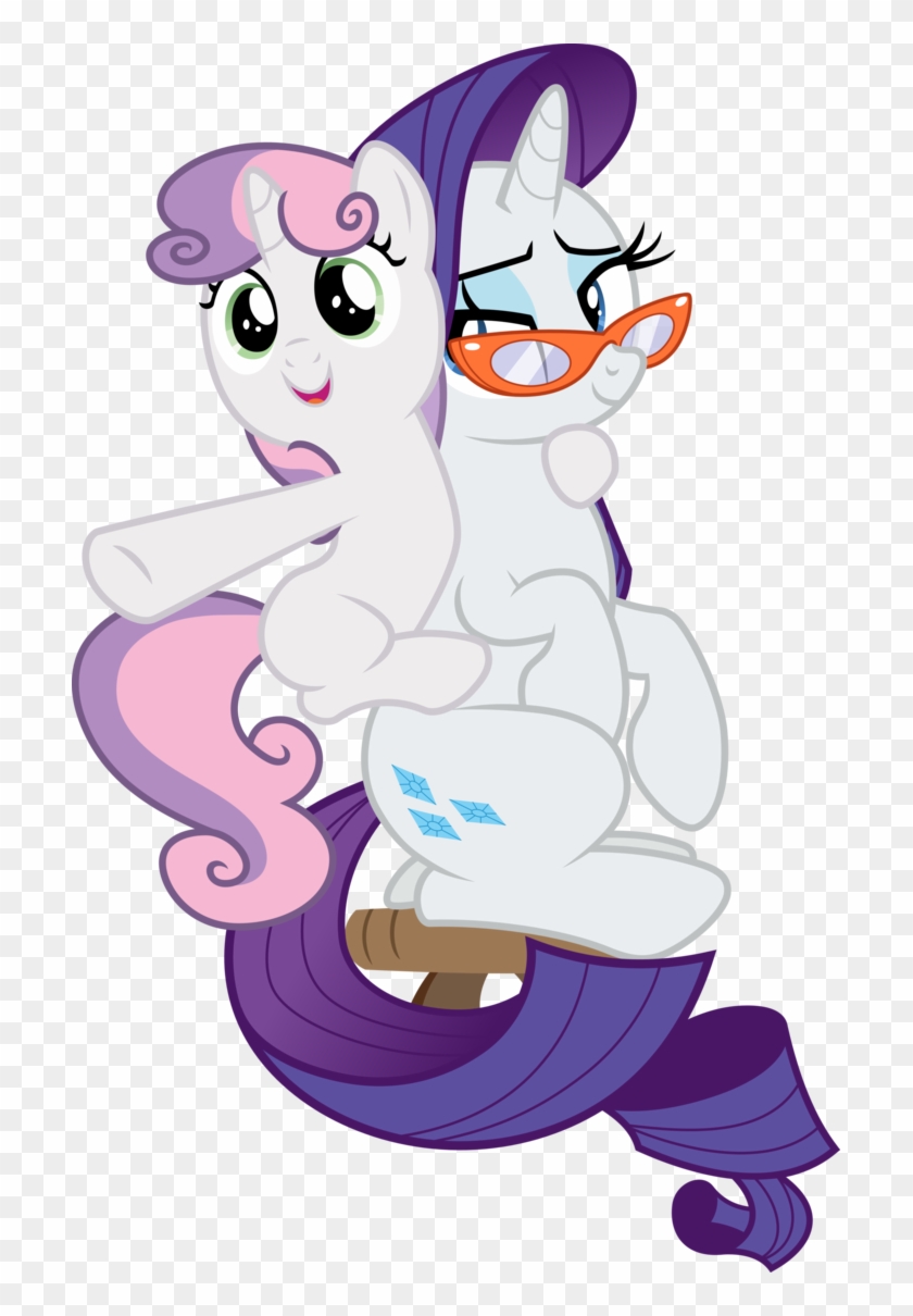 Rarity And Sweetie Belle Together By Chrzanek97 - Sweetie Belle And Rarity Vector #672505