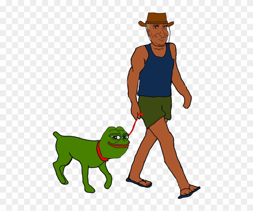 Bruce Takes Pepe For A Walk , - Cartoon #672634