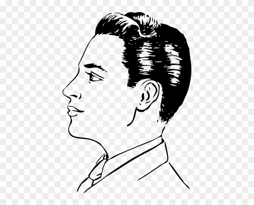 Men Haircut Side View Clip Art At Clker - Man Side Face Drawing #673034