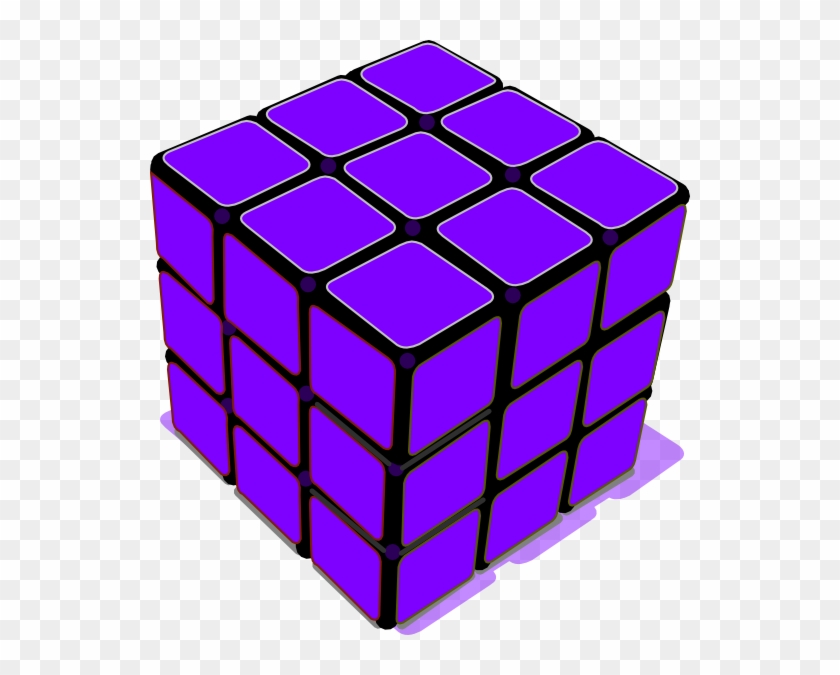 Cube Clipart Purple - Rubik's Cube Transparent Background #673093