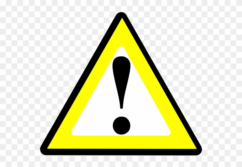 Black Yellow Warning 1 Clip Art At Clker - Caution Triangle Sign #673148