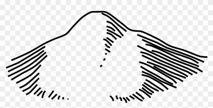 Geography Clipart Mountain - Hill Black And White #673373