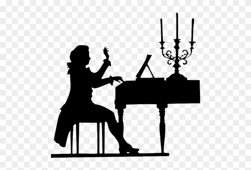 Piano Players - Mozart Silhouette #673647