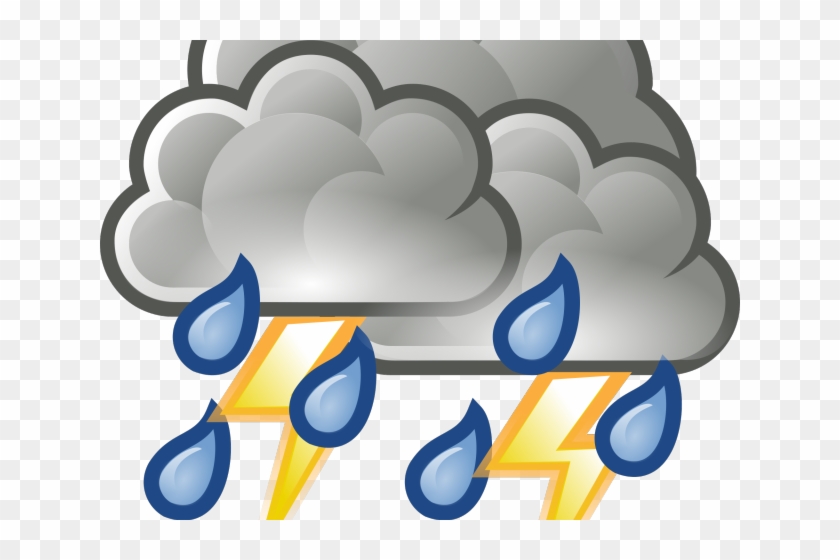 Hurricane Clipart Thunderstorm - Cloud And Rain Clipart #673688