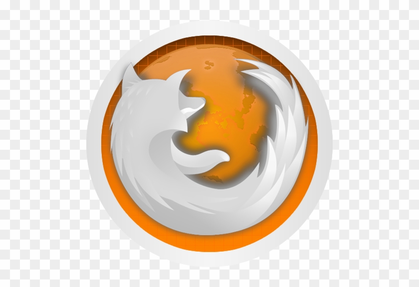 Firefox Orange White Icon By Thewintersounds - Orange Firefox #673886
