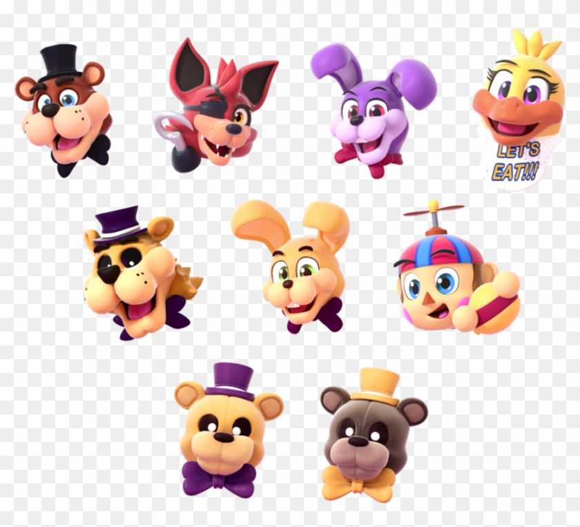 Fnaf World Characters Head #673977