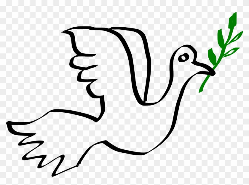 Peace On Earth Clip Art Picture Medium Size - Personalisierte Taube Des Friedensvogels Rundes Keramik #674014