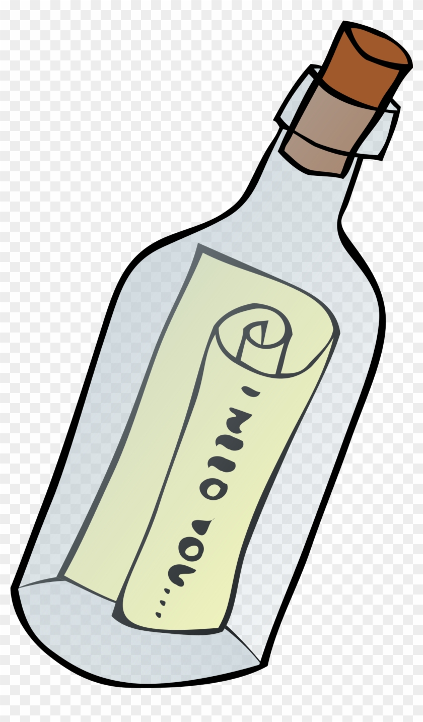 Bottle Clipart Message - Message In A Bottle Clipart #674092