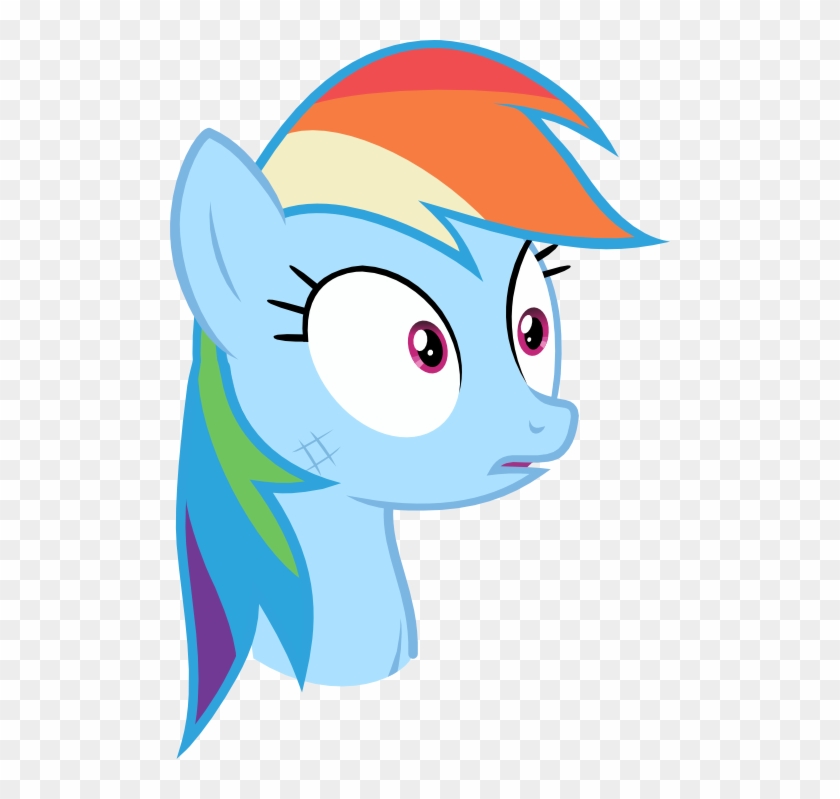Rainbow Dash Shocked By Lockersnap - Rainbow Dash Surprised Face #674187