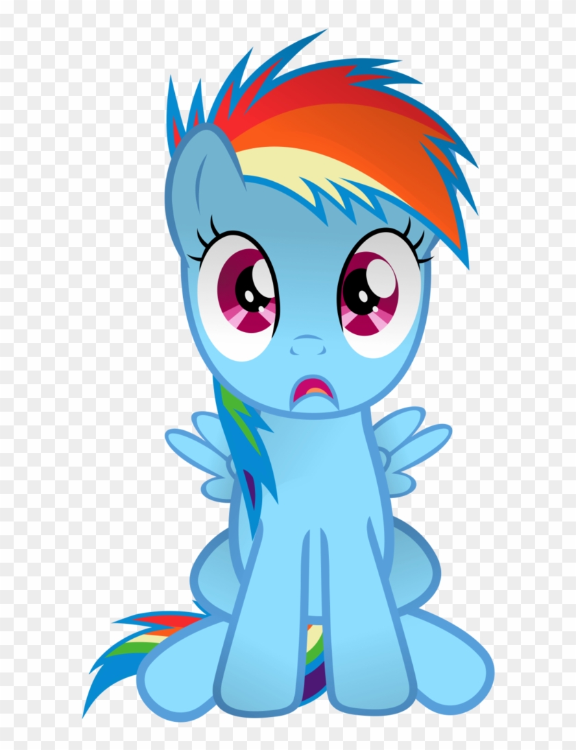 Shocked Filly Rainbow Dash - My Little Pony Filly Rainbow Dash #674281