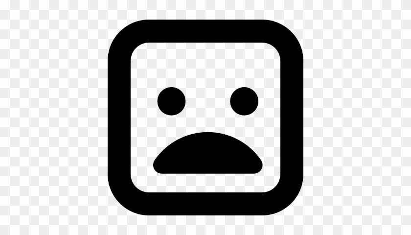 Shocked Face Of Square Shape Vector - Shocked Face Logo #674303