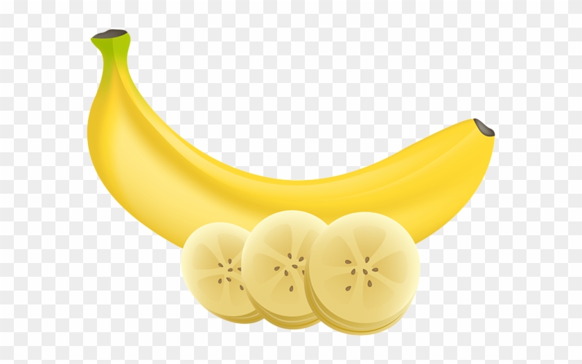 Banana And Slices Transparent Png Clip Art - Banana Png #674355