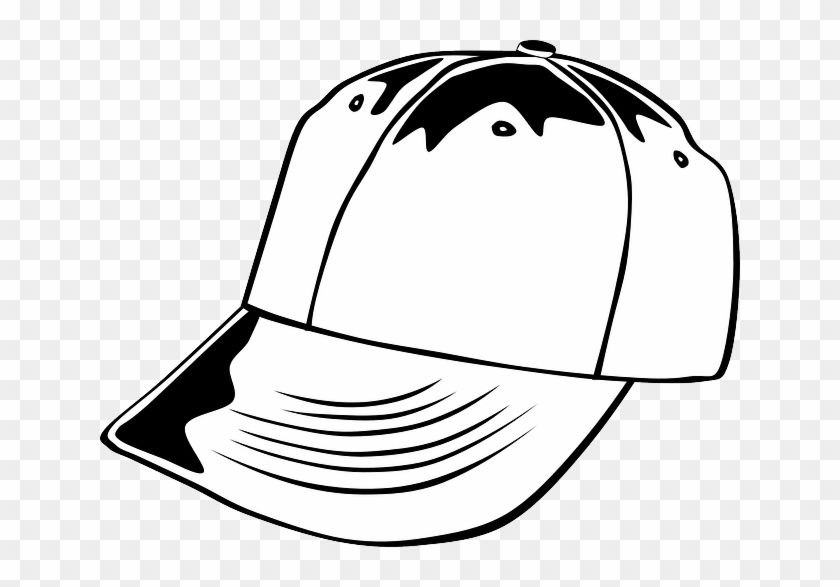 Bat, Black, Outline, Drawing, Sketch, People - Baseball Cap Clip Art #674390