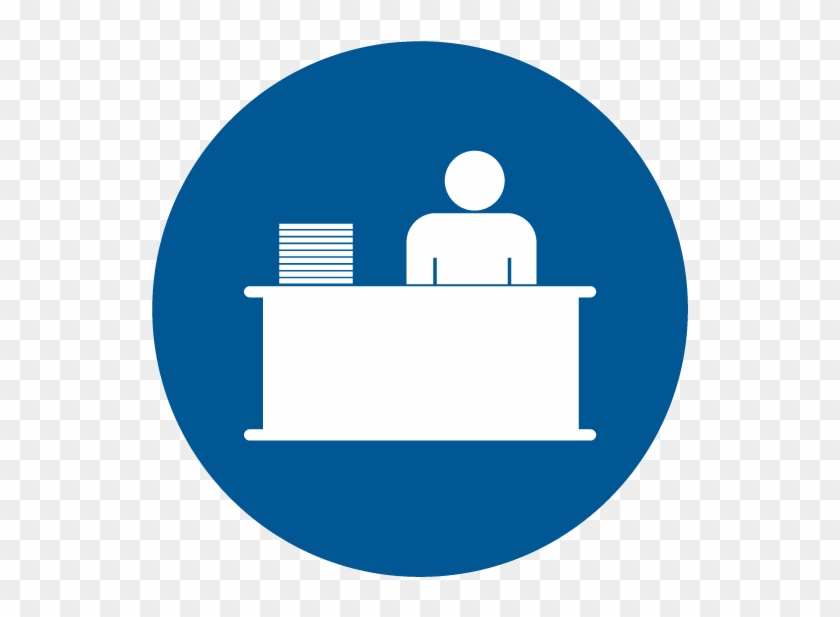 Optimize Front Desk Processes - Work Experience Symbol Blue #674525