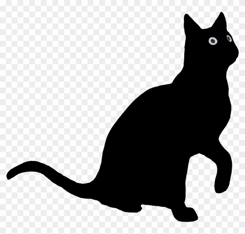 Anime Black Cats With Red Eyes Download - Cat Silhouette Looking Up #674795