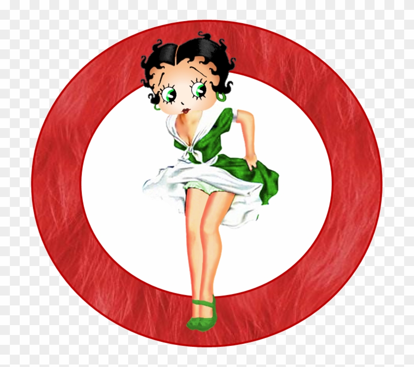 Betty Boop, Toppers Or Free Printable Candy Bar Labels - Betty Boop Green Dress #674891