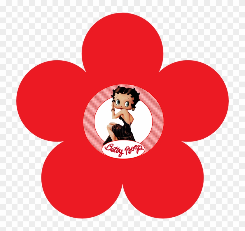 Betty Boop, Toppers Or Free Printable Candy Bar Labels - Cartoon Flower Png #674902