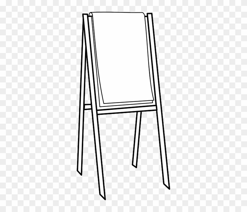Paint Easel, Canvas, Painting, Artist, Stand, Arts, - Easel Clipart Black And White #674936