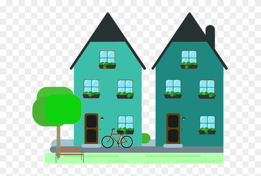 Choose Your Destination - Housing Area Cartoon Png #675191