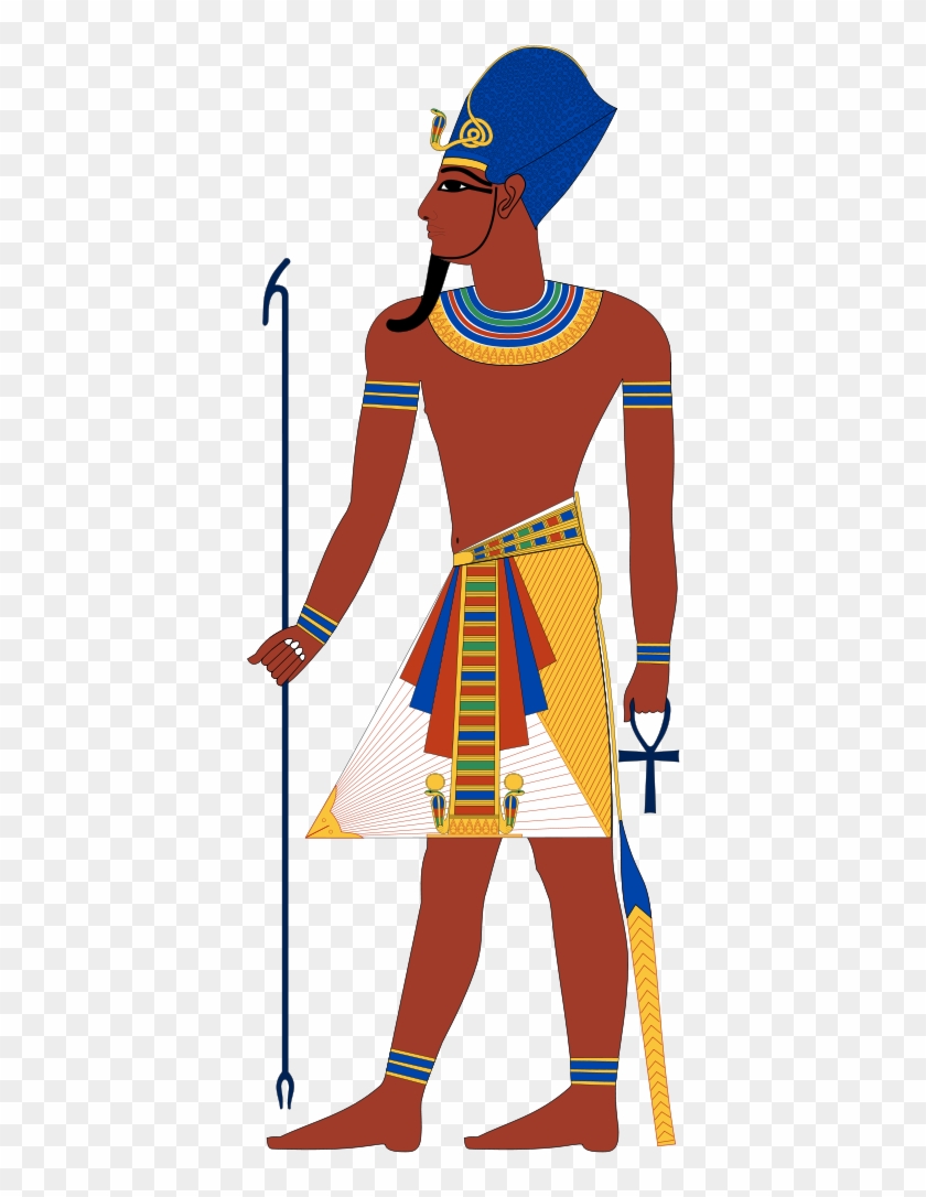 Как выглядит фараон в древнем египте рисунок Pharaoh Wearing The Blue Crown - Egyptian Pharaoh - Free Transparent PNG Clipart