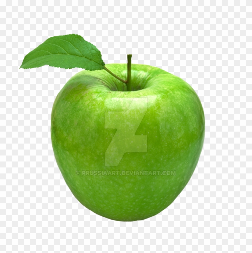 Green Apple With A Leaf On A Transparent Backgroun - Green Apple Image Hi Resolution #675420