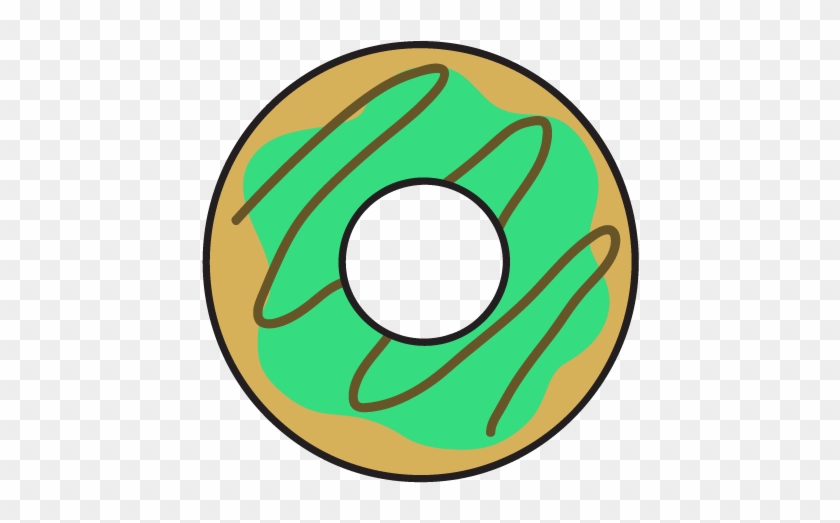 Green Icing Donut Chocolate By Welikegroovyturtles - Green Donut Png #675778