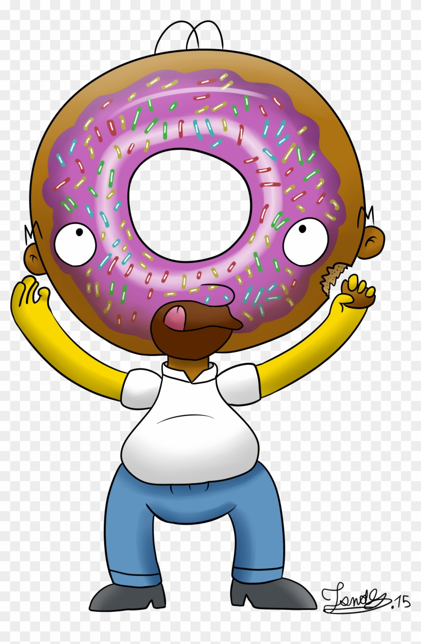 Homer Simpsons Donuts Head By Jonas-d - Homer Simpson #675790
