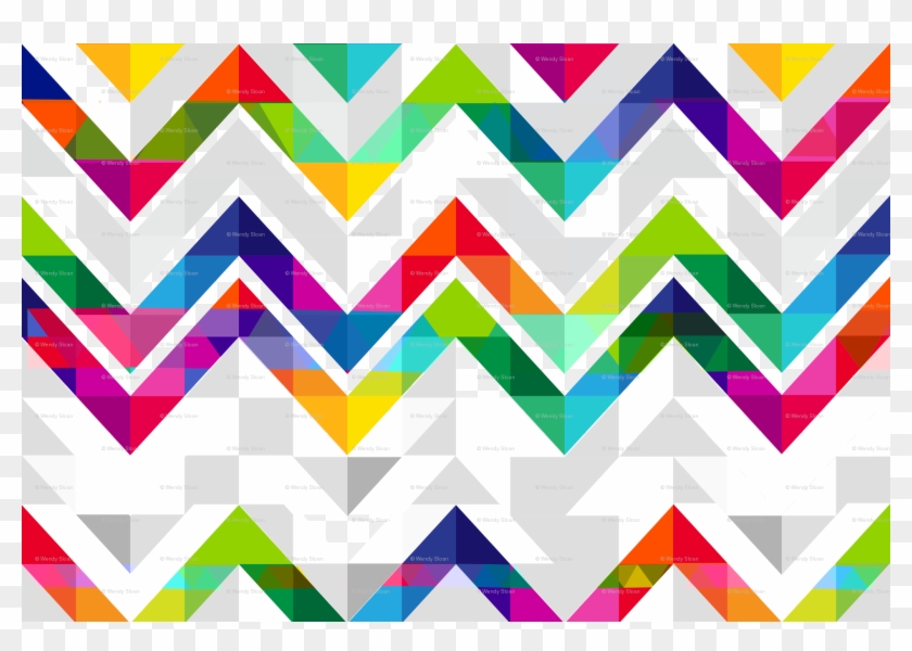 Rainbow Geometric Triangles With Abstract Chevron Wallpaper - Birthday #675827