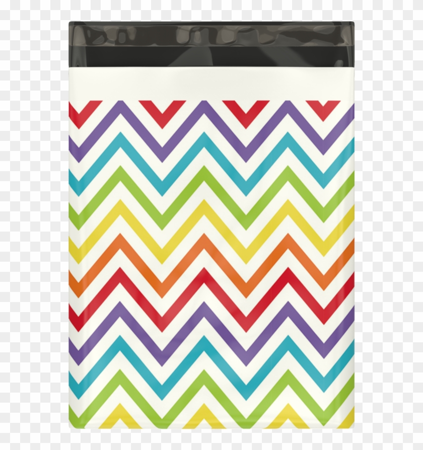 Rainbow Chevron Designer Poly Mailers Shipping Envelopes - Pro Supply Global 10x13 (100) Rainbow Chevron Designer #675844