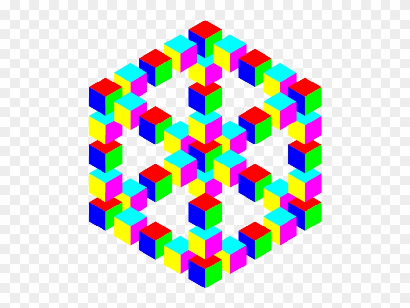 Impossible Hexagon Cube Png Images - Room Optical Illusion Png #675873