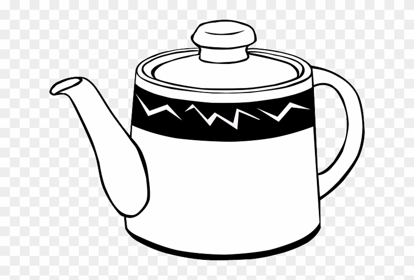 Food, Hot, Teapot, Pot, Drink, Tea, Kettle - Kettle Black And White #675899