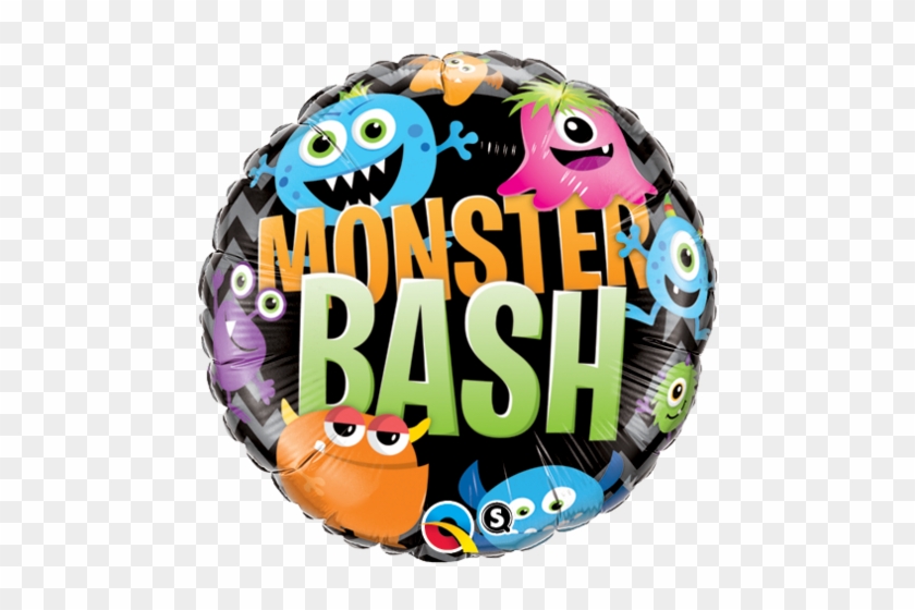 18" Round Foil Monster Bash Chevron - Monster Bash Balloon #675912
